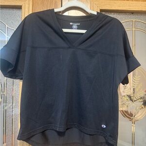 Champion Women's Black Mesh V-Neck Jersey